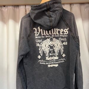 Savage Vultures 1948 Vintage embroidered Zip-Up Sweatshirt
